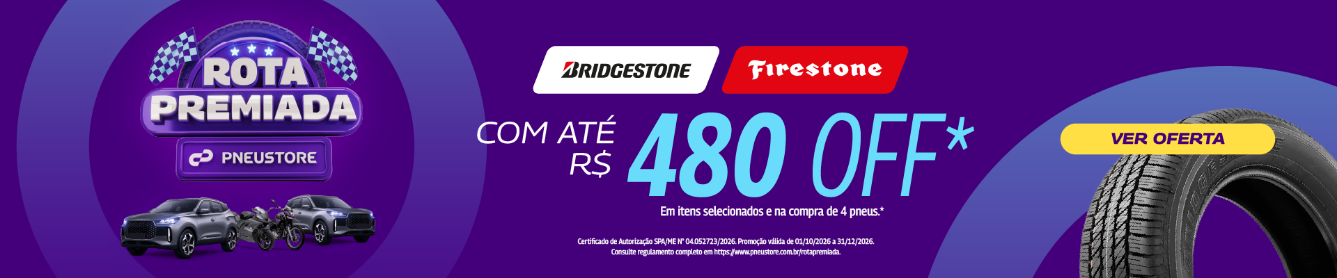 Campanha oficial PneuStore Rota Premiada